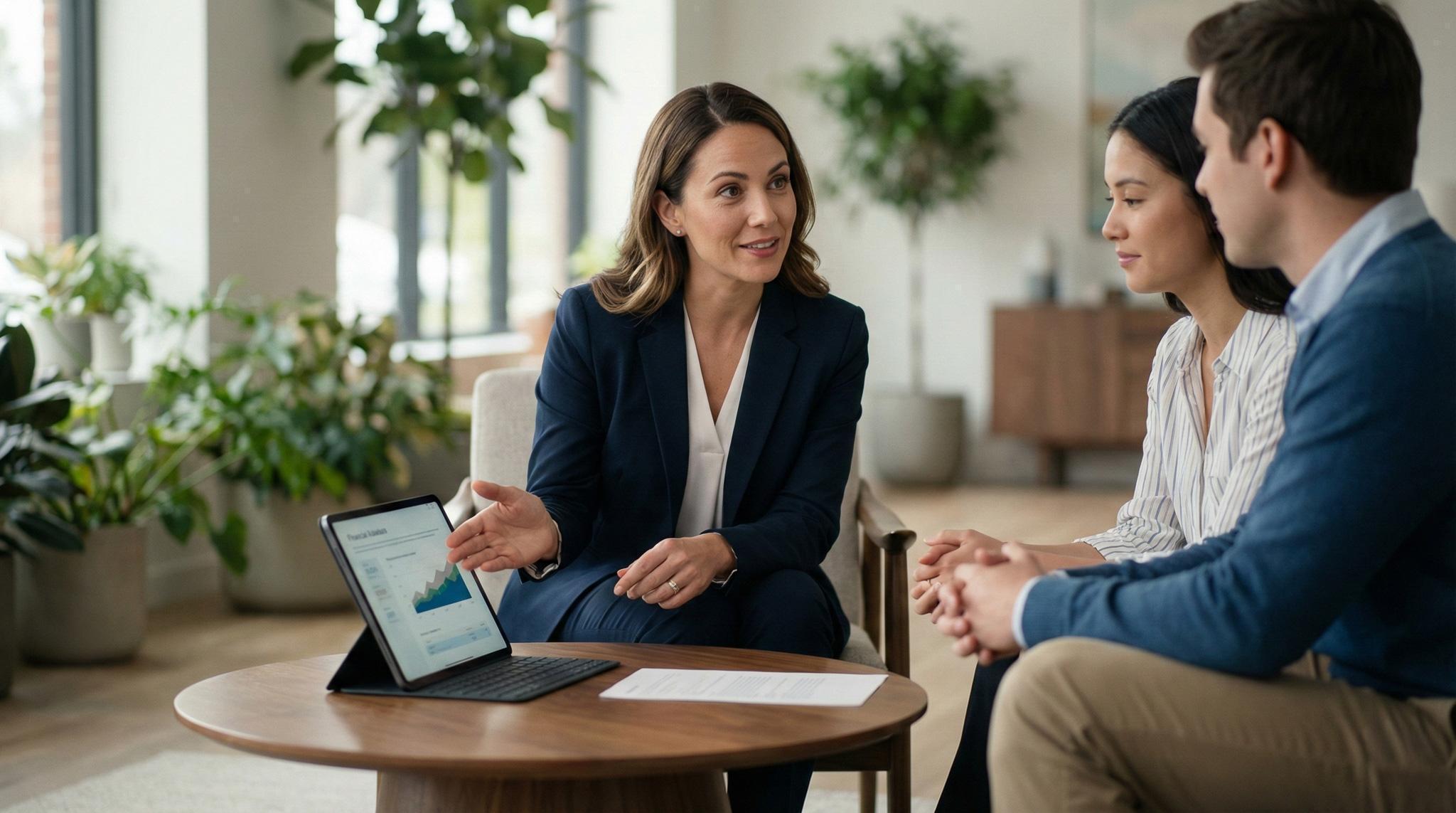 A person and person sitting in a circle with a computer AI-generated
content may be incorrect.