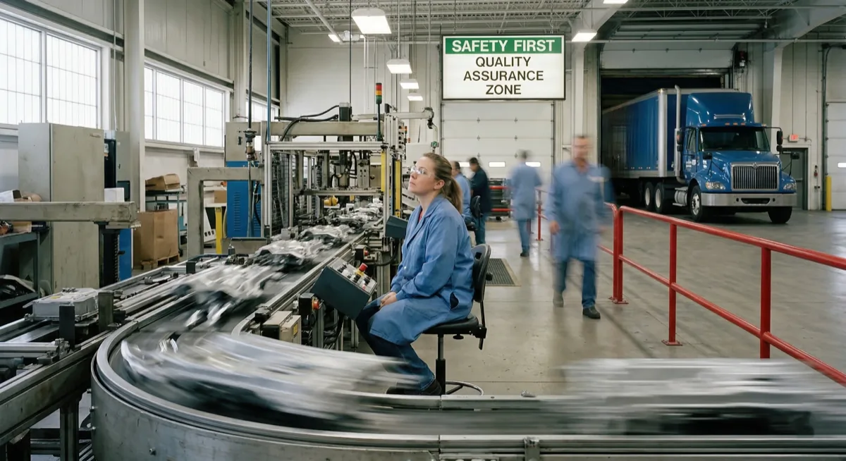 A distracted worker illustrating the limits of repetitive human monitoring.